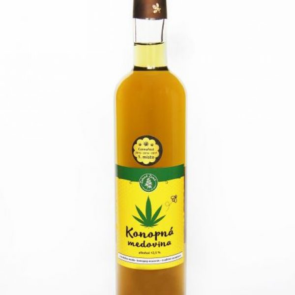 Konopná medovina dárkové balení 500ml, Zelená Země