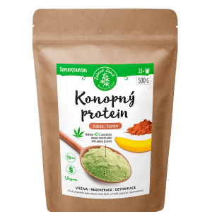 Zelená Země Konopný protein 500 g kakao s banánem