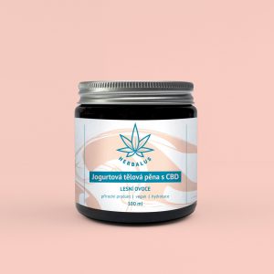 Herbalus Jogurtová tělová pěna s CBD – LESNÍ OVOCE 100ml