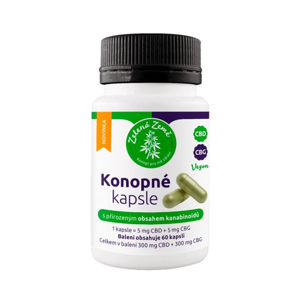 Cannadorra Trade s.r.o. Konopné kapsle s obsahem CBD + CBG 60 ks