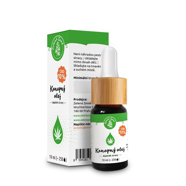 Zelená Země CBD Konopný olej 10%, 10 ml