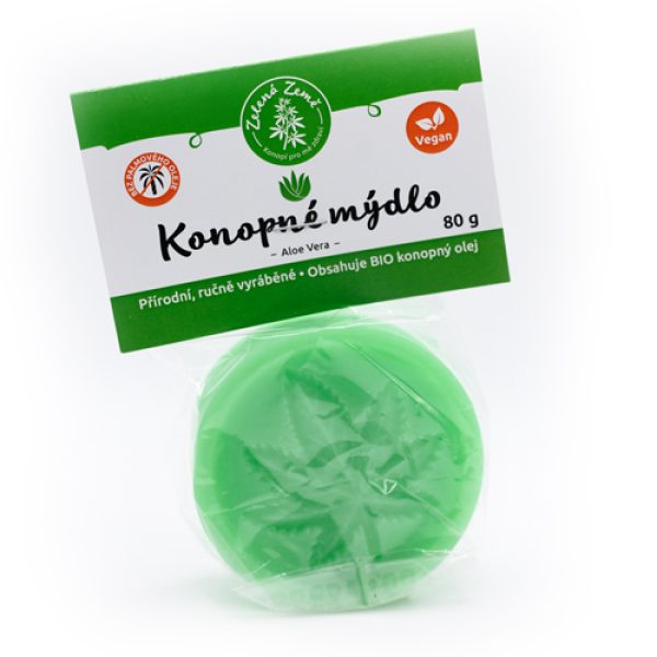 Zelená Země Konopné mýdlo Aloe Vera 80 g