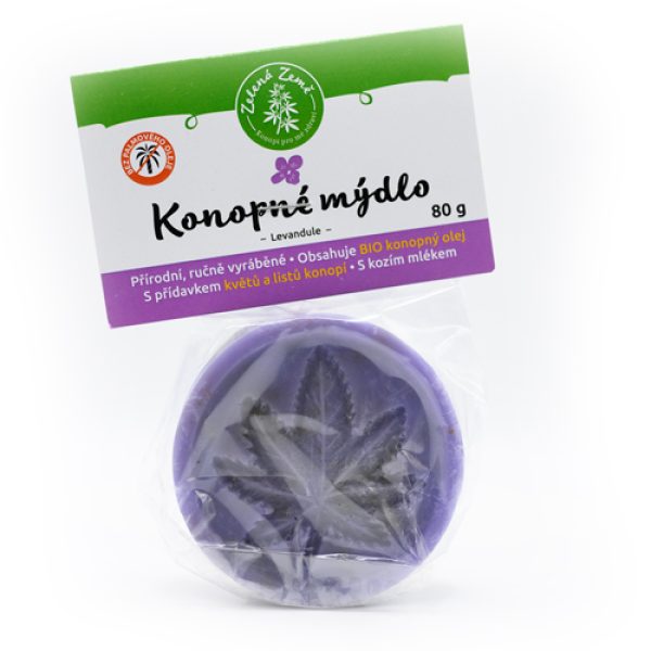 Zelená Země Konopné mýdlo Levandule 80 g