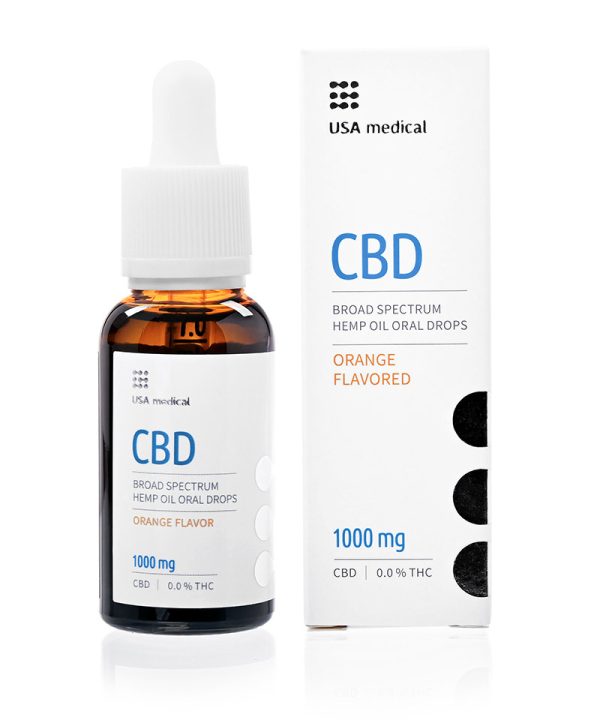USA medical Oral Drops 1000mg CBD olej | 30 ml