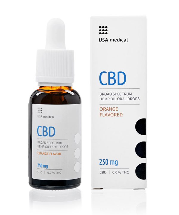 USA medical Oral Drops 250mg CBD olej | 30 ml
