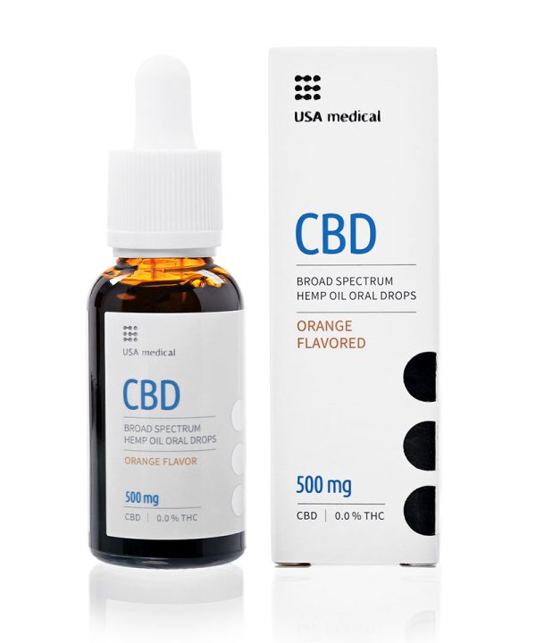 USA medical Oral Drops 500mg CBD olej | 30 ml